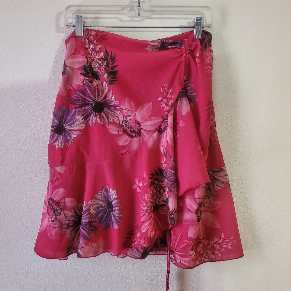 Suzanne Betro Floral Pink Skirt